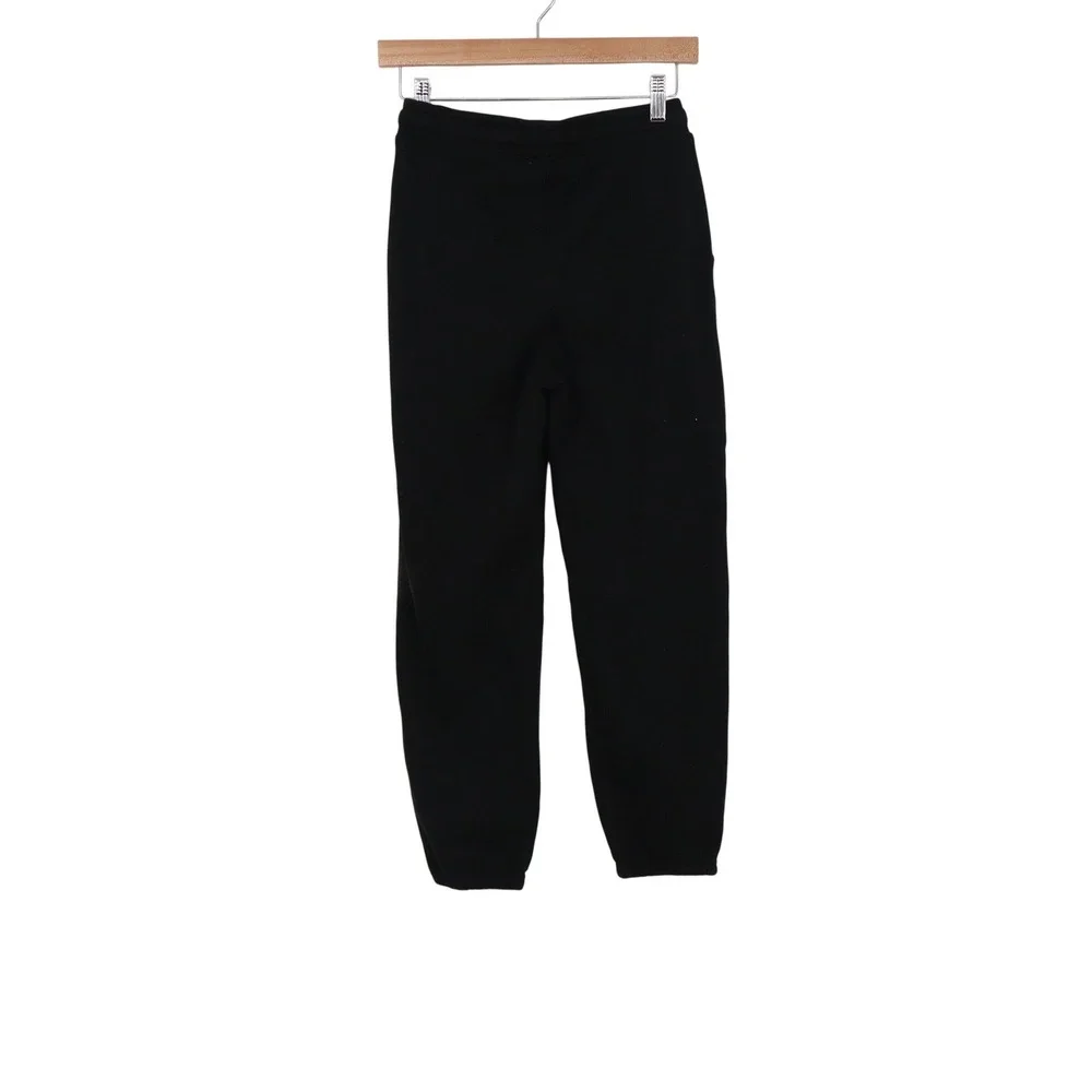 Old Navy Girls Black Jogger Sweatpants Size L 10-12 Fleece Elastic Waist Pocket